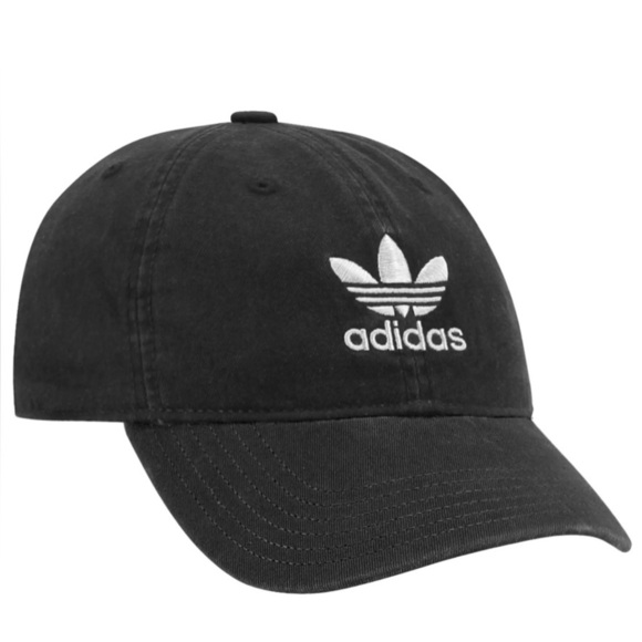Adidas Originals Youth Washed Relaxed Hat Black Baseball Cap - Picture 2 of 4